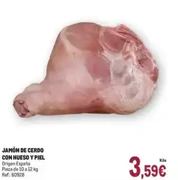 Makro Jamon de cerdo con hueso y piel oferta