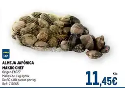 Makro Makro chef - almeja japónica oferta