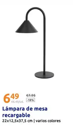 Action Lámpara de mesa recargable oferta