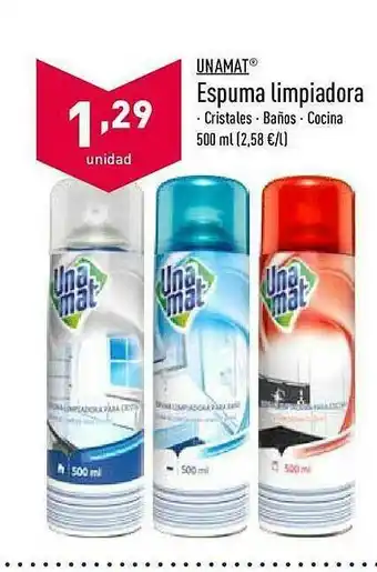 ALDI Unamat Espuma Limpiadora oferta