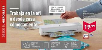 ALDI Quigg Plastificadora A4 oferta