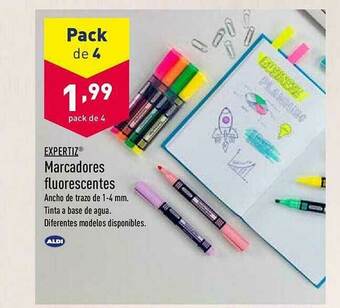 ALDI Expertiz Marcadores Fluorescentes oferta