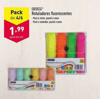 ALDI Expertiz Rotuladores Fluorescentes oferta