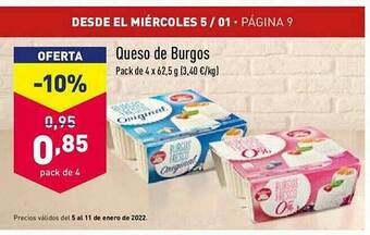 ALDI Queso De Burgos oferta