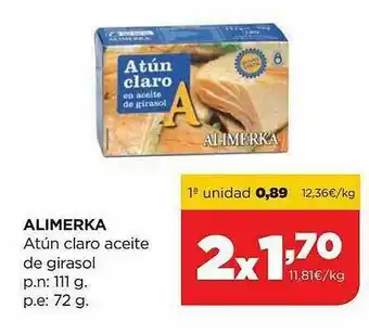 Alimerka Alimerka Atún Claro Aceite De Girasol oferta