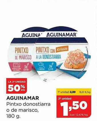 Alimerka La 2a Unidad 50% Dto Aguinamar Pintxo Donostiarra O De Marisco oferta