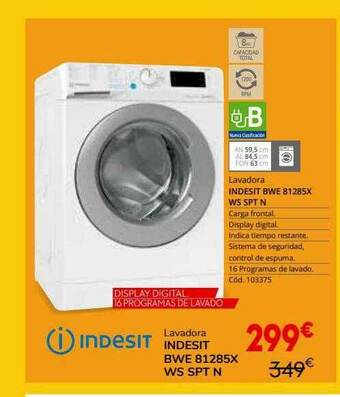 Conforama Lavadora Indesit Bwe 81285x Ws Spt N oferta