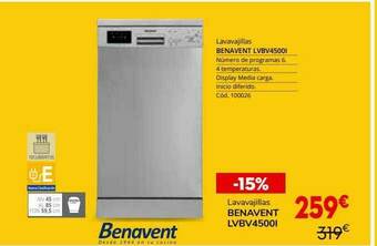 Conforama Lavavajillas Benavent Lvbv4500i oferta
