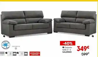 Conforama Conjunto Sofá 3 +2 Salermo oferta