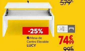 Conforama Mesa De Centro Elevable Lucy oferta