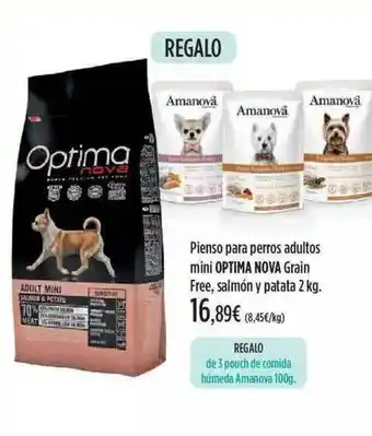 El Corte Inglés Pienso Para Perros Adultos Mini Optima Nova Grain Free Salmón Y Patata oferta
