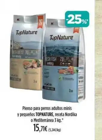 El Corte Inglés Pienso Para Perros Adultos Mini Y Pequeños Topnature Receta Nordika O Mediterránea oferta