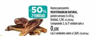 El Corte Inglés -50% 2a Unidad Hueso Para Perros Mediterranean Natural oferta