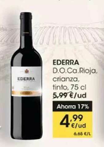 Eroski Ederra D.o.ca. Rioja Crianza Tinto oferta