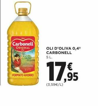 Hipercor Oli D'oliva 0.4° Carbonell oferta