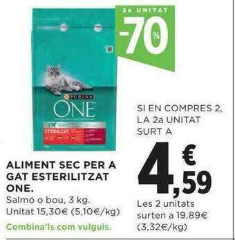 Hipercor 2a Unitat -70% Aliment Sec Per A Gat Esterilitzat One oferta