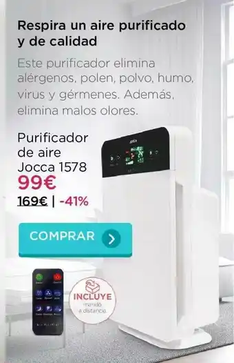 La tienda en casa Purificador De Aire Jocca 1578 oferta
