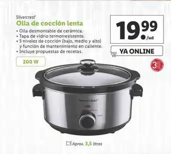 Lidl Silvercrest Olla De Cocción Lenta oferta