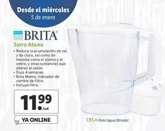 Lidl Brita Jarra Aluna oferta