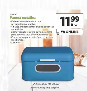 Lidl Ernesto Panera Metálica oferta