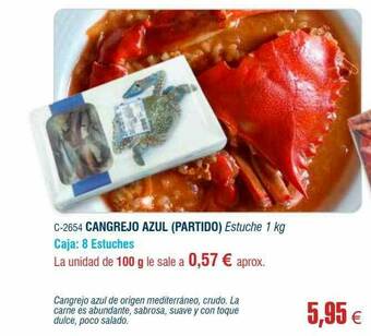 Abordo Cangrejo Azul (partido) oferta