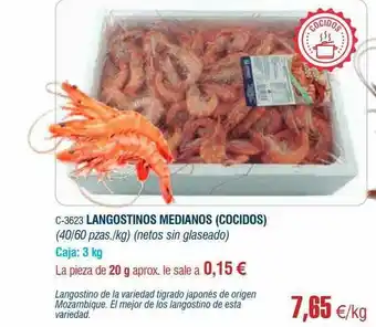 Abordo Langostinos Medianos (cocidos) oferta