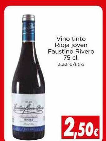 Proxi Vino Tinto Rioja Joven Faustino Rivero oferta