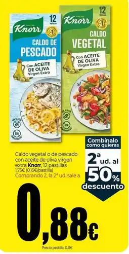 Unide Market Knorr - caldo vegetal o de pescado con aceite de oliva virgen extra oferta