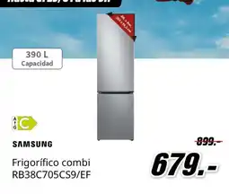 MediaMarkt Samsung - frigorifico combi rb38c705cs9/ef oferta