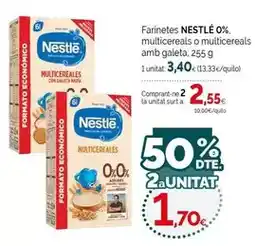 Condis Nestlé - farinetes 0% oferta