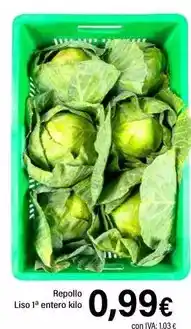 Repollo liso 1a entero