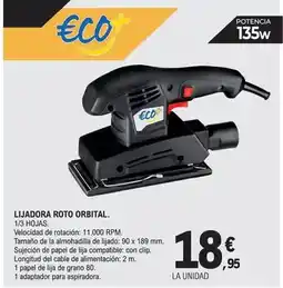 E.Leclerc Eco+ - lijadora roto orbital oferta