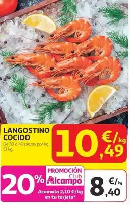 Alcampo Langostino cocido oferta
