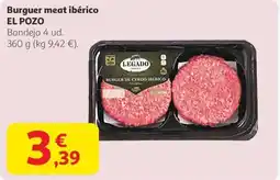Alcampo EL POZO Burguer meat ibérico oferta