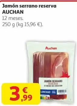 Alcampo AUCHAN Jamón serrano reserva oferta