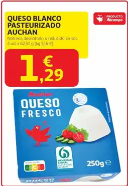 Alcampo AUCHAN Queso blanco pasteurizado oferta