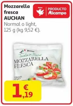 Alcampo AUCHAN Mozzarella fresca oferta