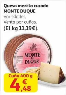 Alcampo MONTE DUQUE Queso mezcla curado oferta