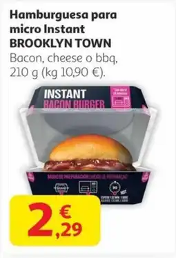 Alcampo BROOKLYN TOWN Hamburguesa para micro Instant oferta