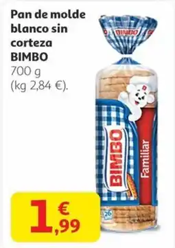 Alcampo BIMBO Pan de molde blanco sin corteza oferta