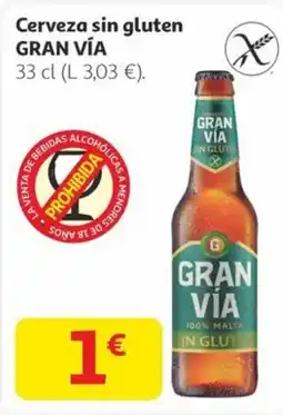 Alcampo GRAN VÍA Cerveza sin gluten oferta