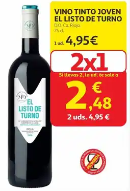 Alcampo EL LISTO DE TURNO Vino tinto joven oferta