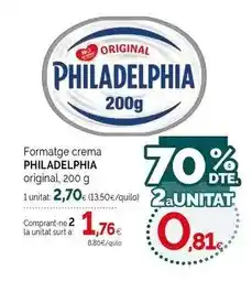 Condis Philadelphia - formatge crema original oferta