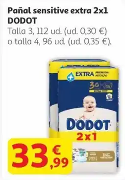 Alcampo DODOT Pañal sensitive extra 2x1 oferta