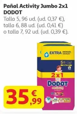 Alcampo DODOT Pañal Activity Jumbo 2x1 oferta