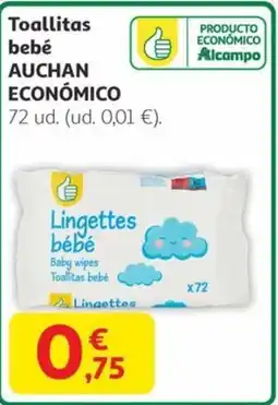 Alcampo AUCHAN ECONÓMICO Toallitas bebé oferta