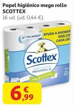 Alcampo SCOTTEX Papel higiénico mega rollo oferta