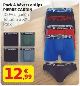 Alcampo PIERRE CARDIN Pack 4 bóxers o slips oferta