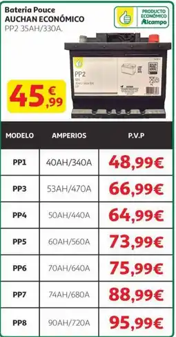 Alcampo AUCHAN ECONÓMICO Bateria Pouce oferta