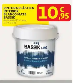 Alcampo BASSIK Pintura plástica interior blanco mate oferta
